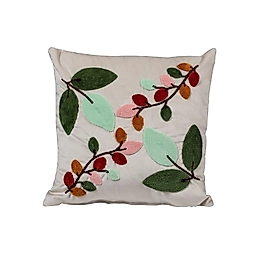 Çiçek Nakışlı Kırlent Kılıfı