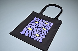 Papatya Desen Baskılı Bez Çanta