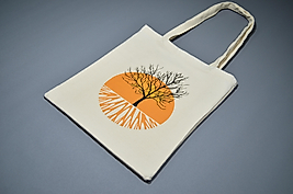 Gün Batımı Deseni Baskılı Bez Çanta